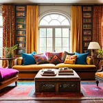 Home 19 트렌드 분석 맥시멀리즘은 지속 가능한가 - **Sustainable Maximalist Living Room:** A cozy and vibrant living room brimming with character. The ...