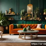 Home 18 맥시멀리즘 인테리어의 청소 및 유지 관리 - A luxurious maximalist living room filled with a vibrant mix of fabrics including soft velvet, coars...